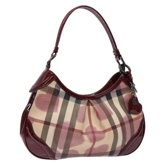 BURBERRY Nova Check Shoulder Bag PVC Beige Auth 140319 - Picture 2 of 16